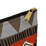 Geo African Print Accessory Pouch